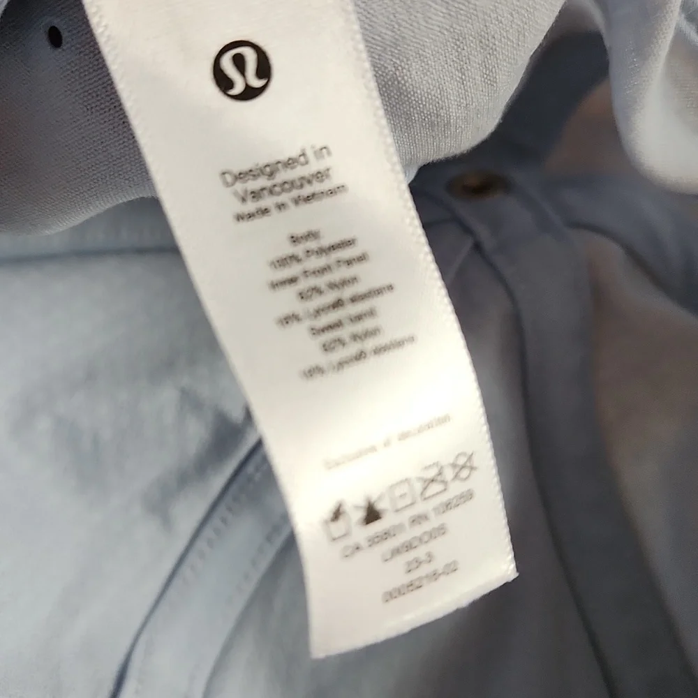 lululemon Baby Blue baseball cap with Silver Metal logo On Side - Picture 8 of 11